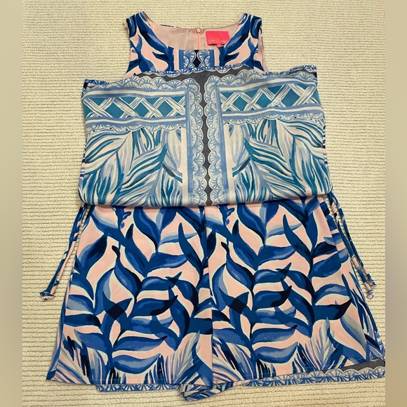 Lilly Pulitzer Donna Romper Pink Tropics Heat Wave Size 8 EUC - Picture 16 of 16